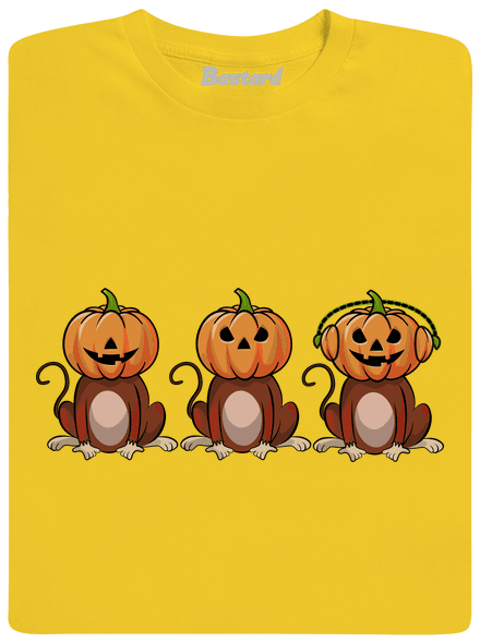 Halloween opičky pánske tričko Gold
