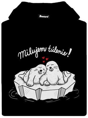 Milujem túlenie dámska mikina klokanka Black