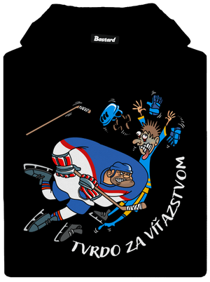 Tvrdo za víťazstvom pánska mikina klokanka Black