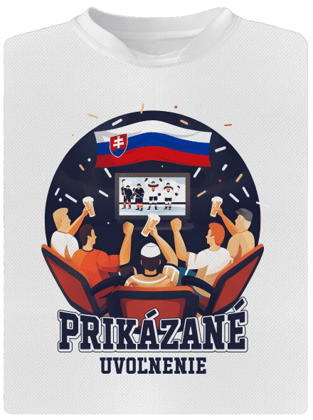 Prikázané uvoľnenie pánske športové tričko White