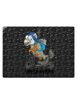 Urban fishing puzzle White