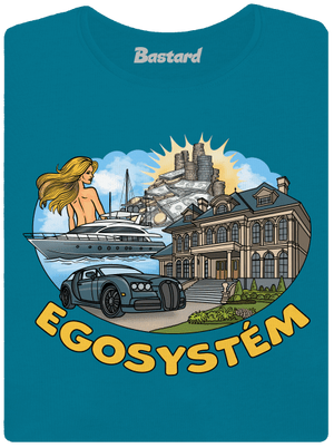 Egosystém dámske tričko s lemom Turquoise