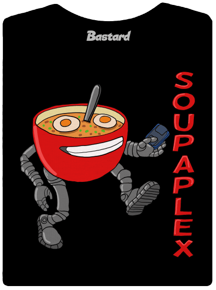 Soupaplex dámske tričko s lemom Black