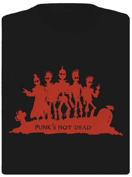 Punks Not Dead dámske športové tričko Black
