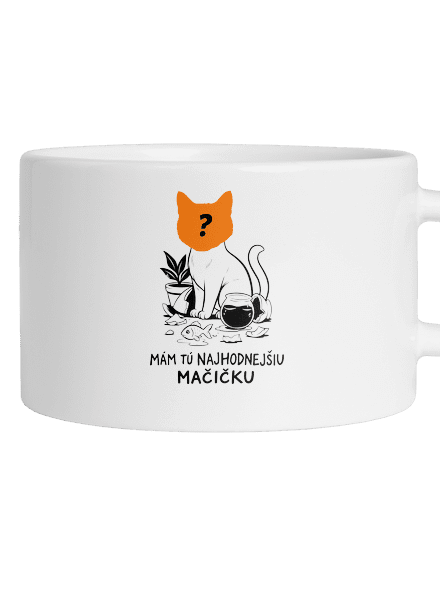 Mám najhodnejšiu mačičku hrnček makronka White