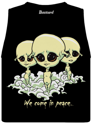 Návštevníci dámske tielko voľné Black