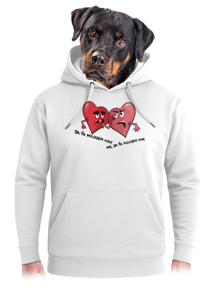 Srdiečka unisex mikina premium Snowwhite