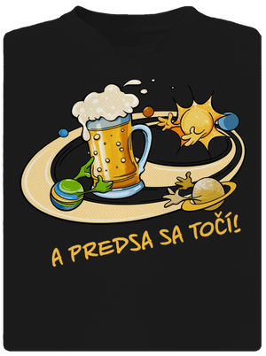 A predsa sa točí! pánske športové tričko Black