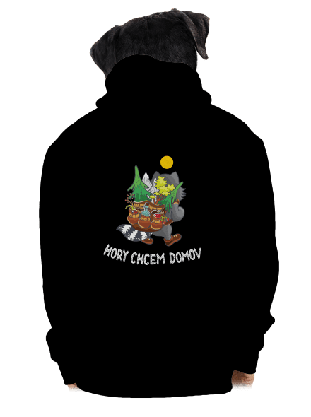 Hory chcem domov pánska mikina na zips Black
