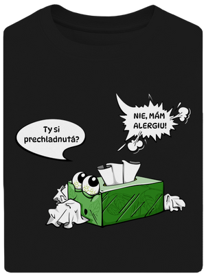 Mám alergiu unisex tričko oversized Black