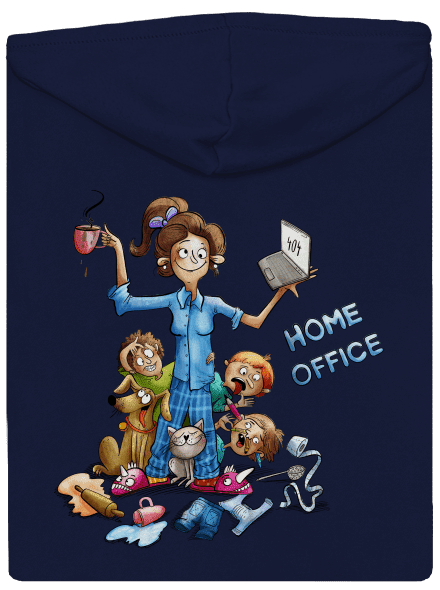 Mamičky home office pánska mikina na zips Navy