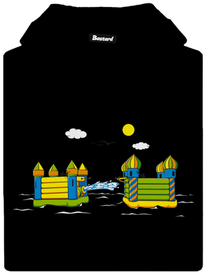 Dobytie hradu pánska mikina klokanka Black