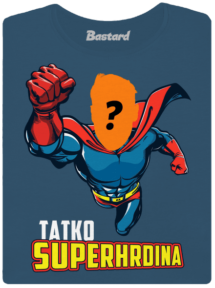 Tatko superhrdina dámske tričko prémium Petrol Blue
