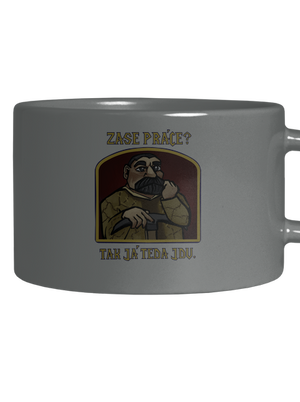 Zase práce? hrnček makronka Grey Macaron