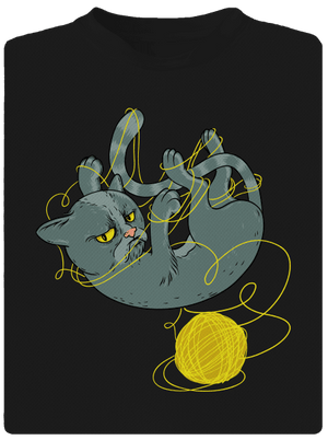 Nevrlý kocúr pánske športové tričko Black