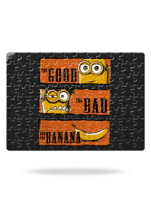 Hodný zlý a banán puzzle White