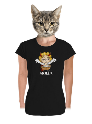 Anjelik dámske tričko prémium Black