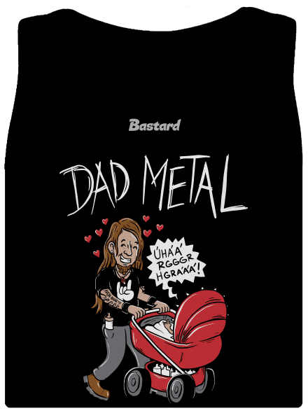 Dad metal dámske tielko klasické Black