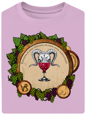 Vínny horoskop: Kozorožec unisex tričko oversized Orchid