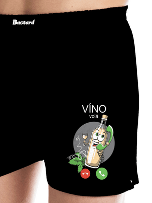 Biele víno volá pánske trenky Black