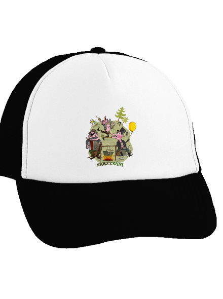 Pártyzáni šiltovka truckerka Black cap