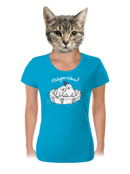 Milujem túlenie dámske tričko Blue Atol