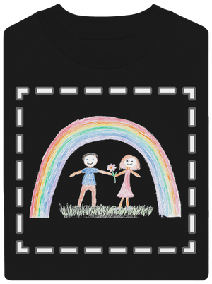 Detské kresby - Nahraj vlastnú unisex mikina bez kapucne Black