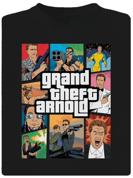 Grand Theft Arnold pánske športové tričko Black