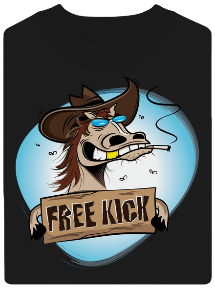 Free kick unisex mikina bez kapucne Black