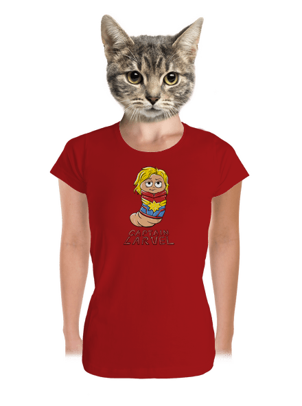 Captain Larvel dámske tričko prémium Red Mal