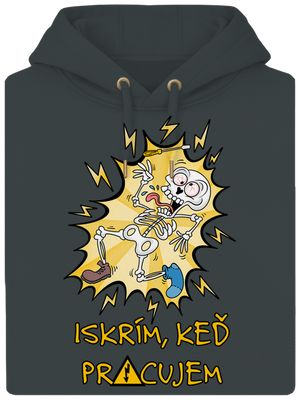 Iskrím unisex mikina premium Charcoal