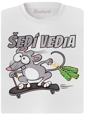 Šedí vedia - myšiak dámske športové tričko White