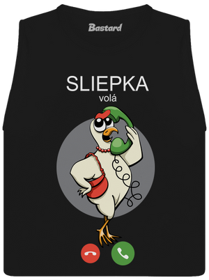 Sliepka volá dámske tielko voľné Black