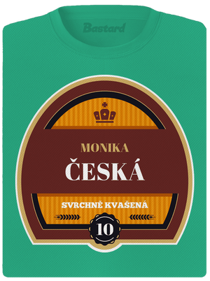 Pivná etiketa dámske športové tričko Mint Mal