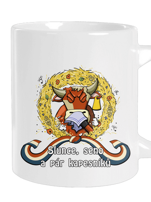 Slunce, seno a pár kapesníků veľký hrnček White
