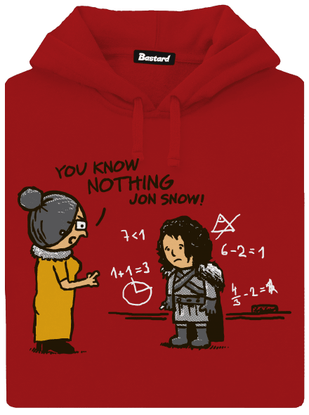 You Know Nothing dámska mikina klokanka Red Mal