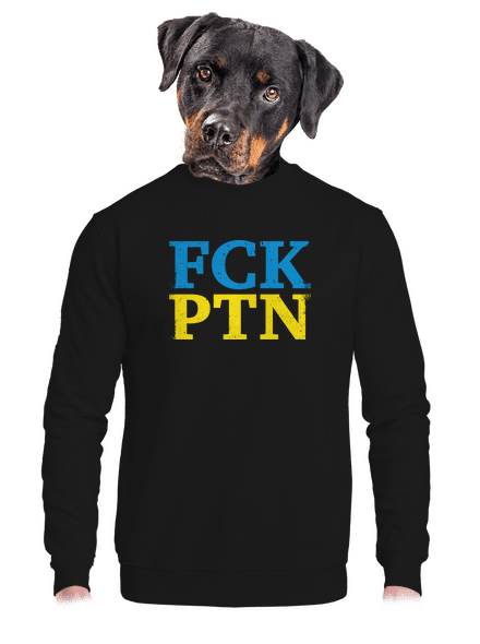 FCK PTN unisex mikina bez kapucne Black