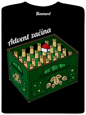 Advent začína pánske tričko Black