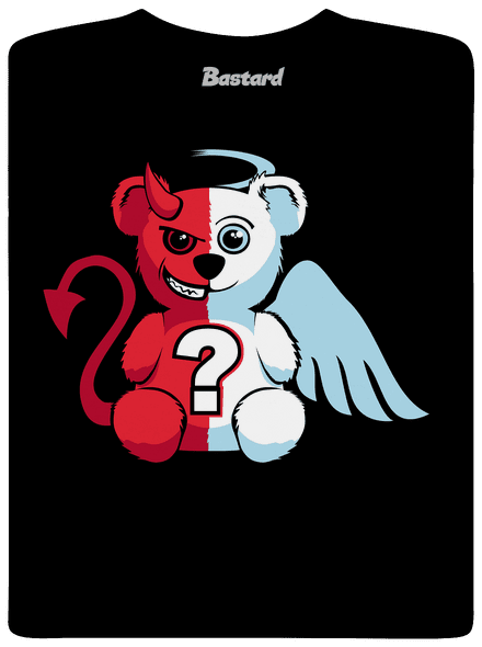 Anjel vs. diabol pánske tričko Black