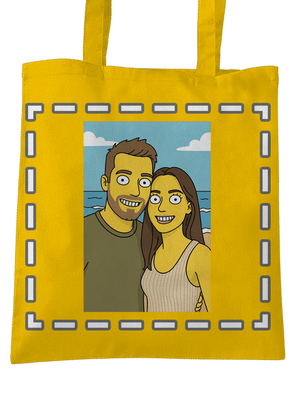 Simpsonovi z vlastnej fotky taška Sunflower