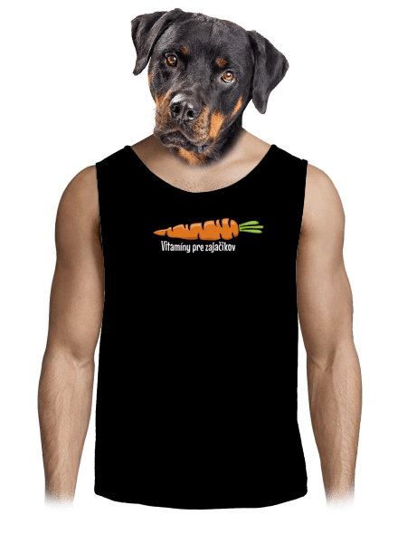 Vitamíny pre zajačikov pánske tielko Black