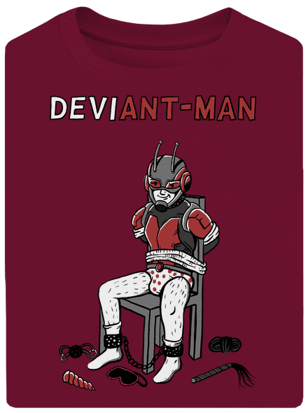 DeviAnt-man unisex tričko oversized Garnet