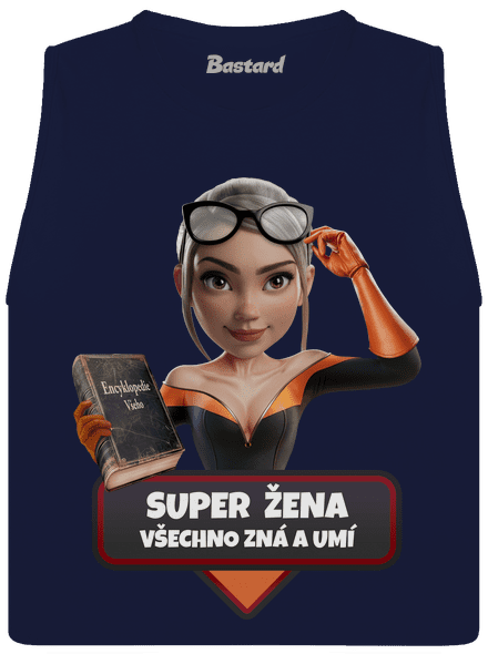 Super mama dámske tielko voľné Navy