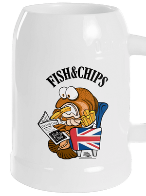 Fish and chips polliter White