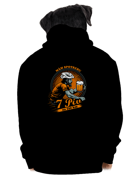 Spotreba 7 na 100 pánska mikina na zips Black