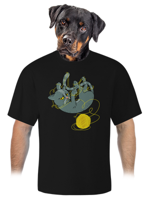 Nevrlý kocúr unisex tričko oversized Black