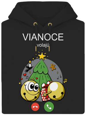Vianoce volajú unisex mikina premium Dark Black