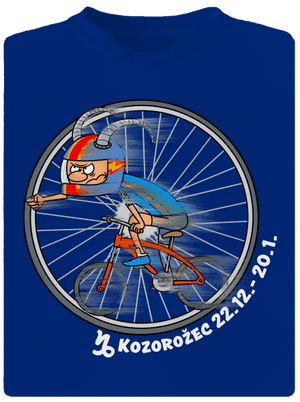 Cyklistický horoskop: Kozorožec pánske športové tričko Royal Blue Mal