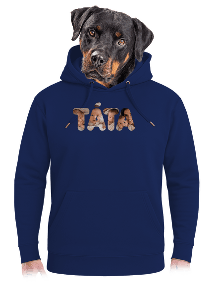Nápis ocko z vlastných fotiek unisex mikina premium Navy