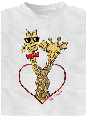 Žirafy vo zväzku pánske športové tričko White